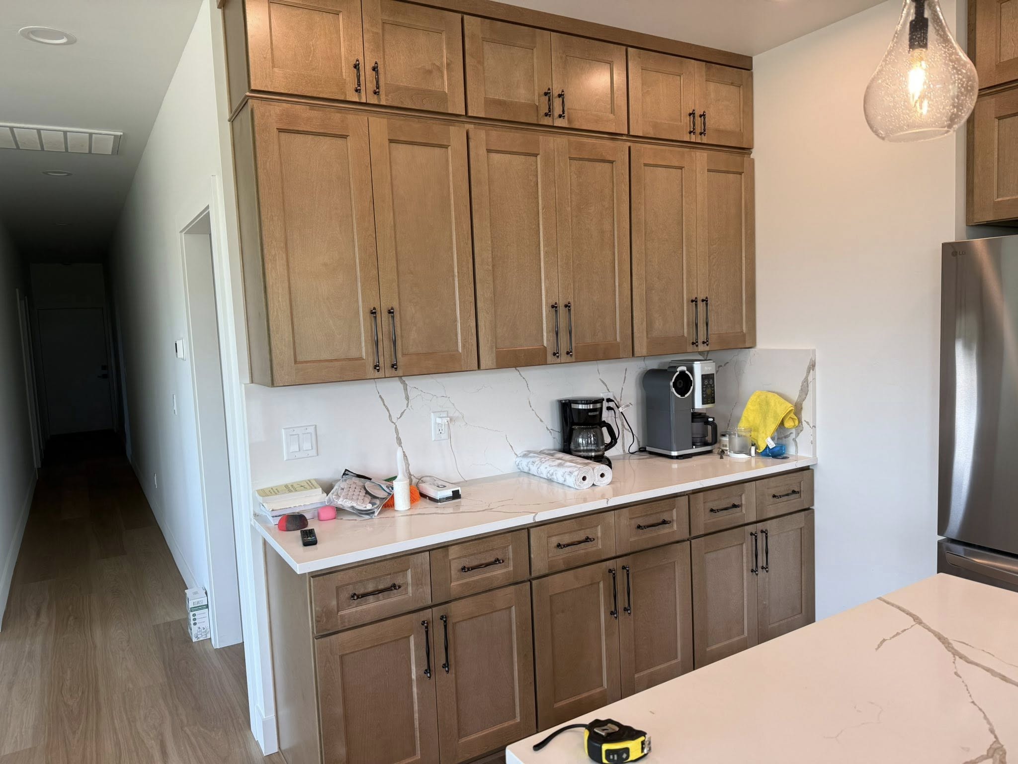Brooklyn Fawn cabinets for a coffee bar
